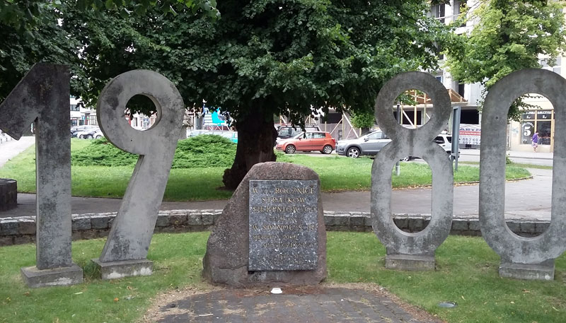 Denkmal 1980 am Stadthafen in Swinemünde