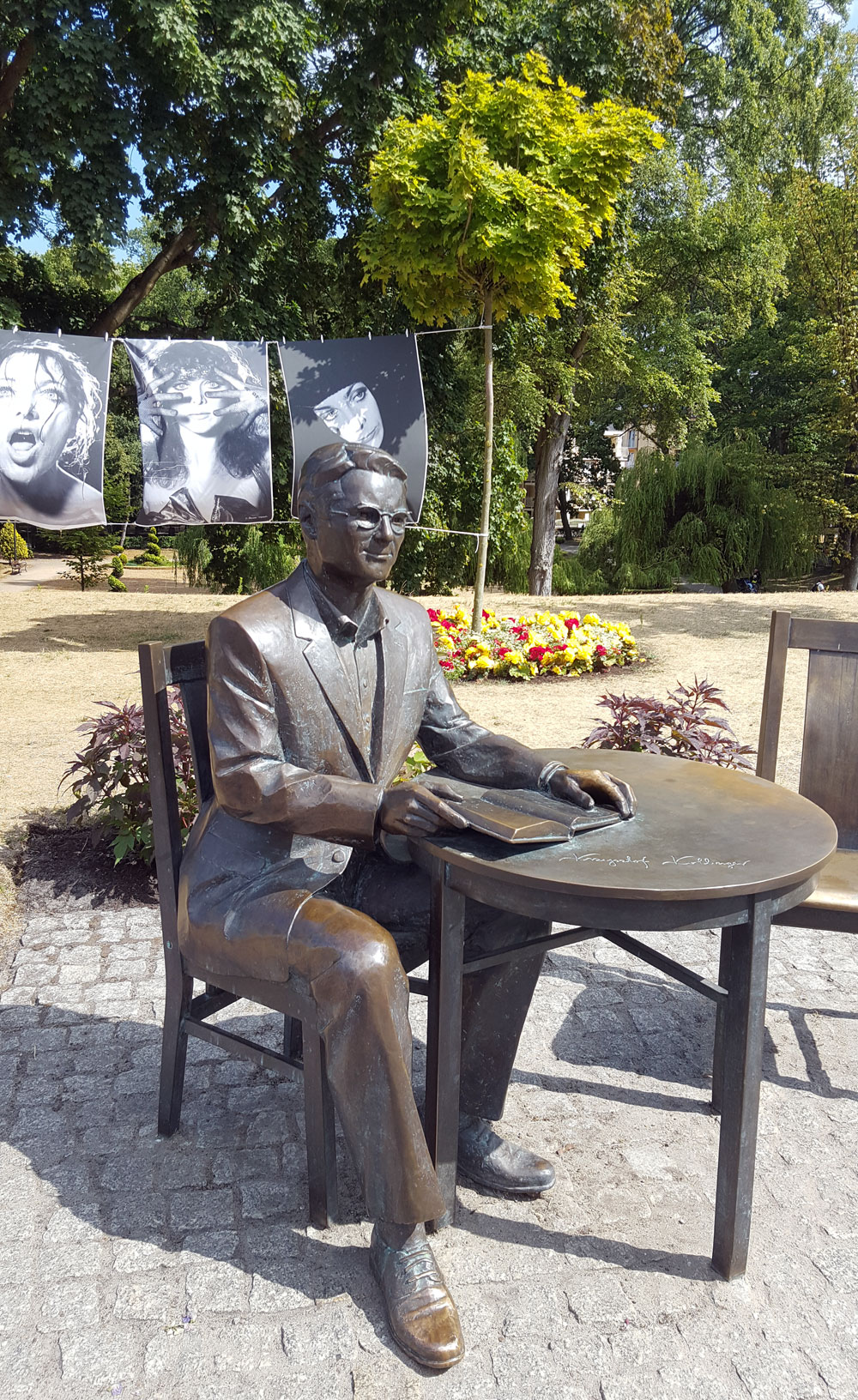 Statue des polnischen Schauspielers und Theaterregisseur Krysztof Kolberger