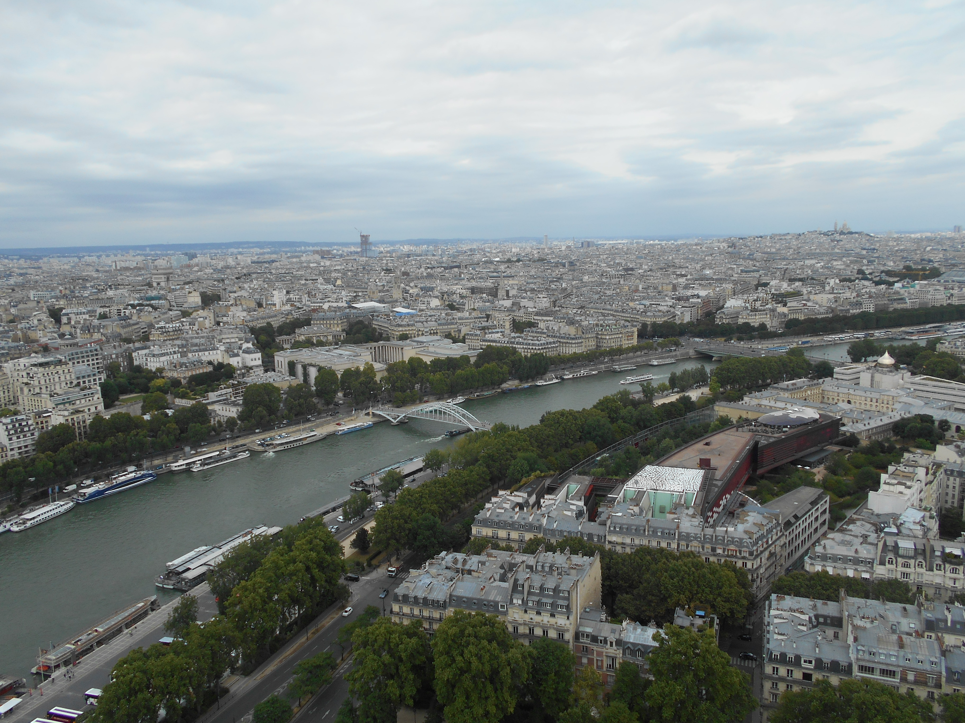 Aussicht vom Eiffelturm auf die Seine