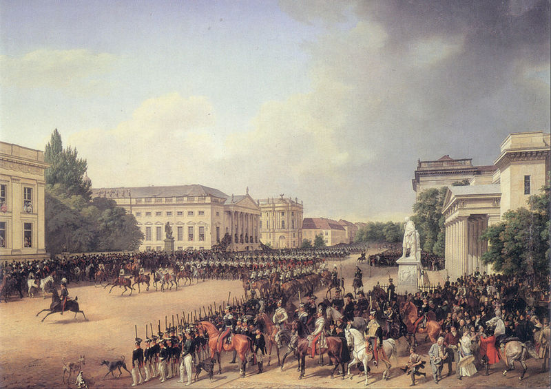 Parade auf dem Opernplatz Berlin um 1820 - Gemälde von Franz Krüger
