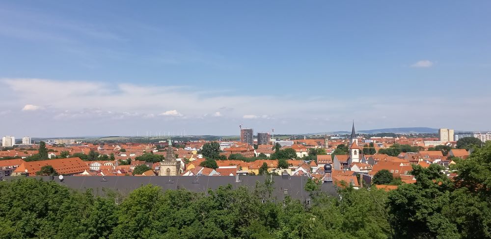 Blick vom Petersberg auf Erfurt