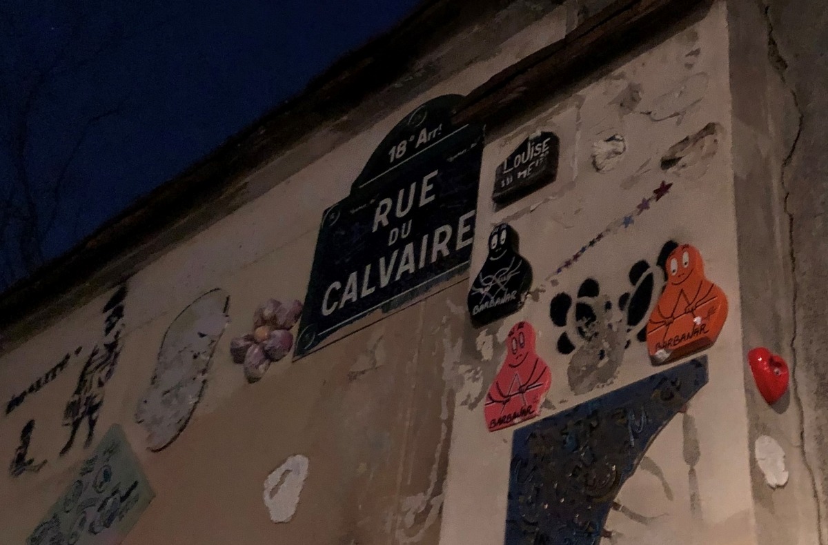 Dir Barbapapas - Mauerkunst in der rue du calvaire in Montmartre