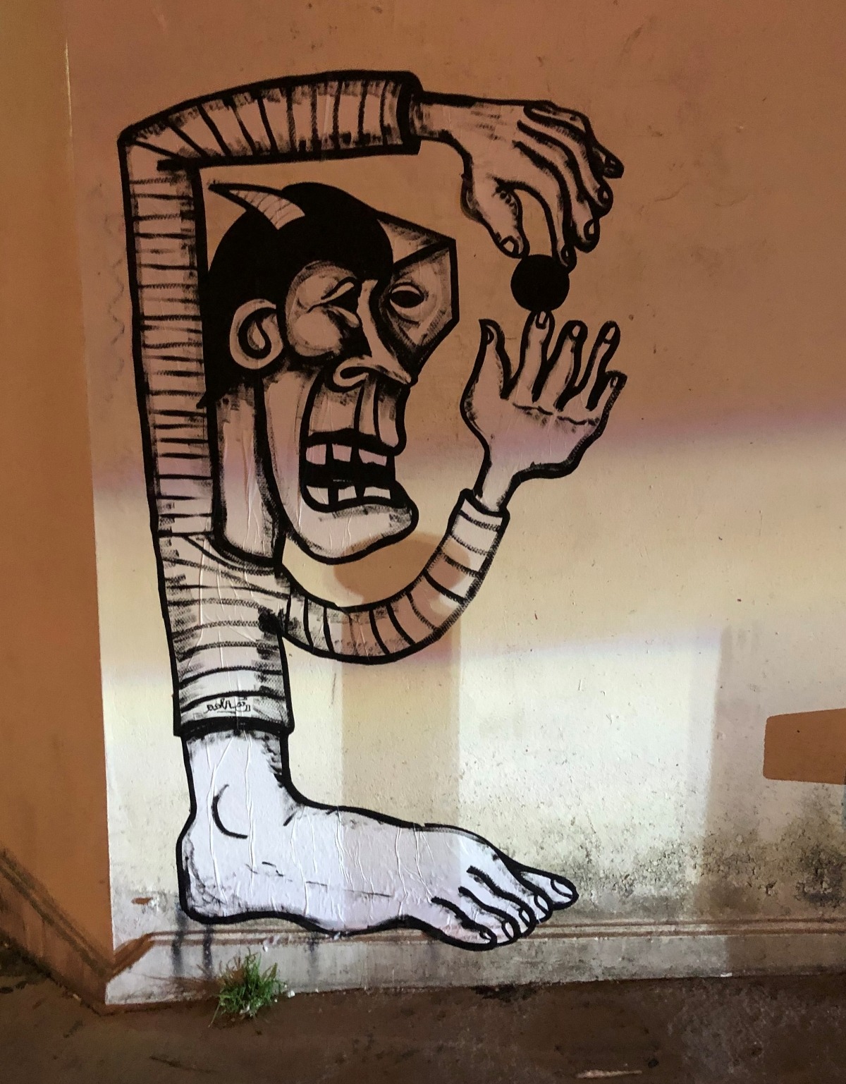 Affenfuss - Mauerkunst in Montmartre