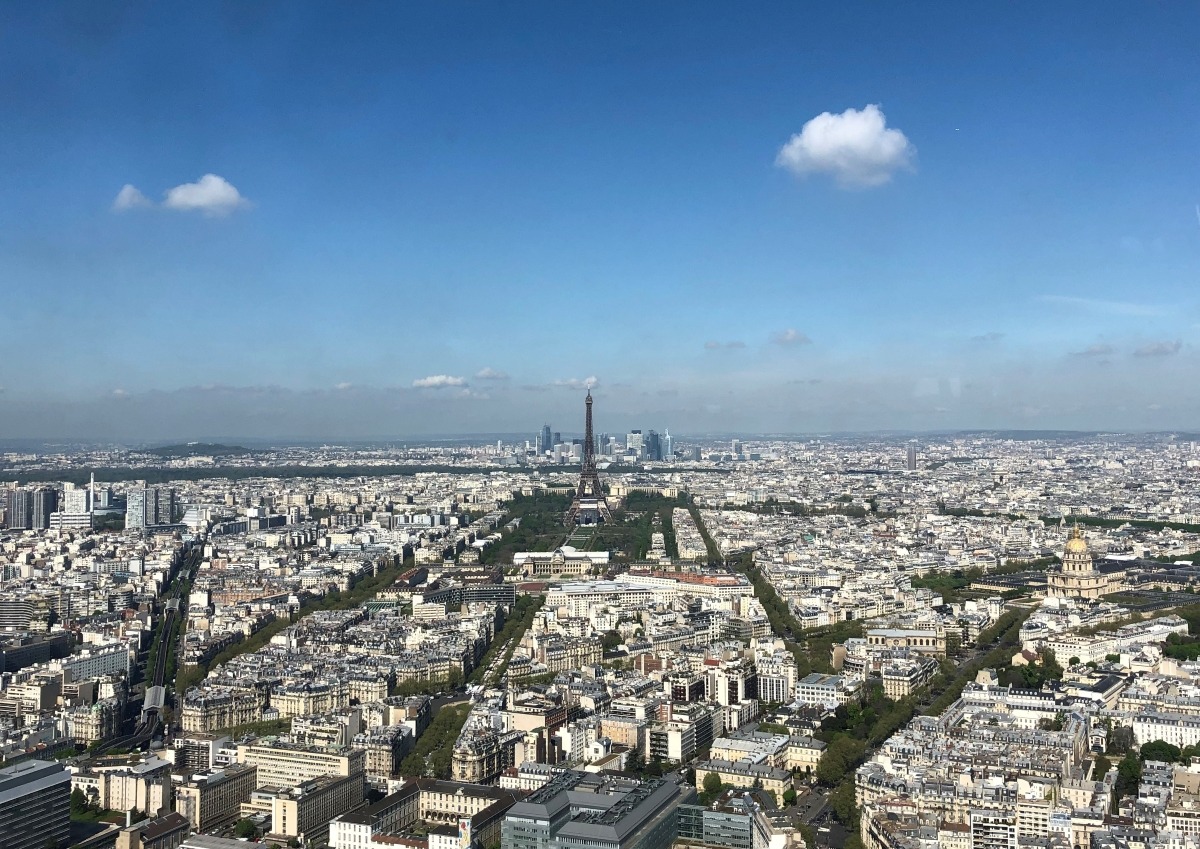 Noch ein Ausblick vom  Tour Montparnasse Richtung Eiffelturm