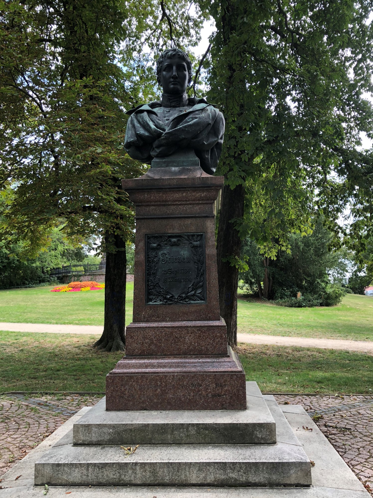 Skulptur Karl-Friedrich-Friesen-Denkmal vom Bildhauer Ernst Habs im Fürstenwallpark