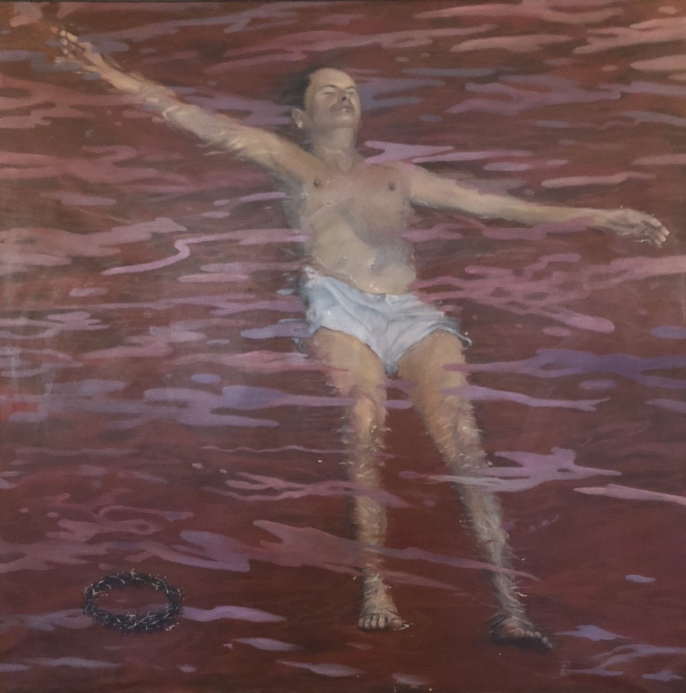 Bild der Künstlerin Lithian Ricci in der Ausstellung im Kloster Santa Chiara in Neapel