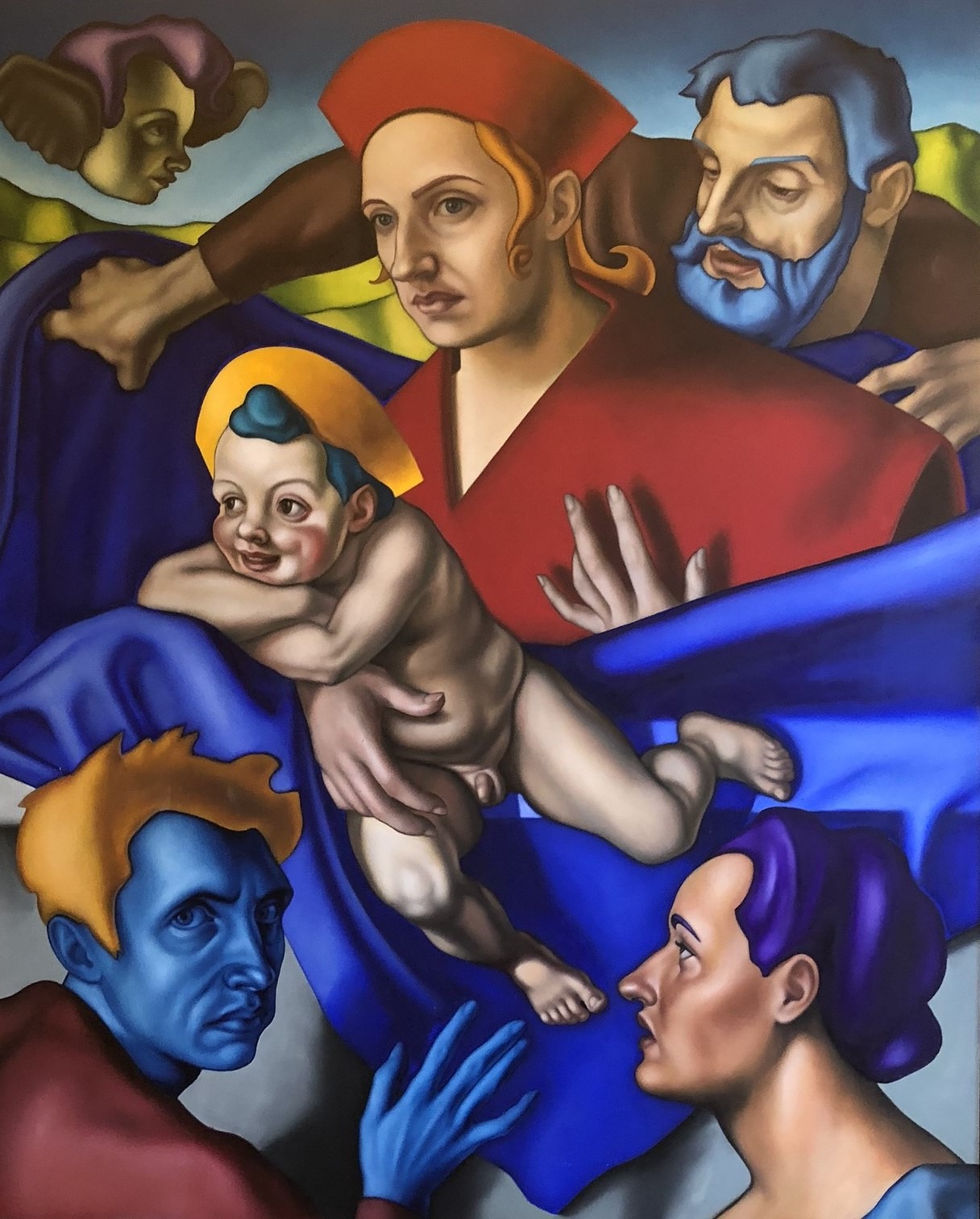 Bild der Künstlerin Eleonora Ciroli in der Ausstellung im Kloster Santa Chiara in Neapel