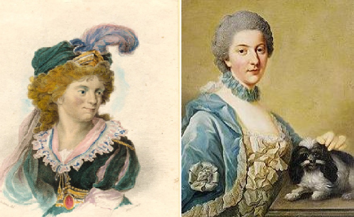 Die Halbschwester Friedricke von Friedrich III. und ihre Mutter Elisabeth Christine Ulrike von Braunschweig-Wolfenbüttel, Gemälde von Johann Georg Ziesenis (1765)