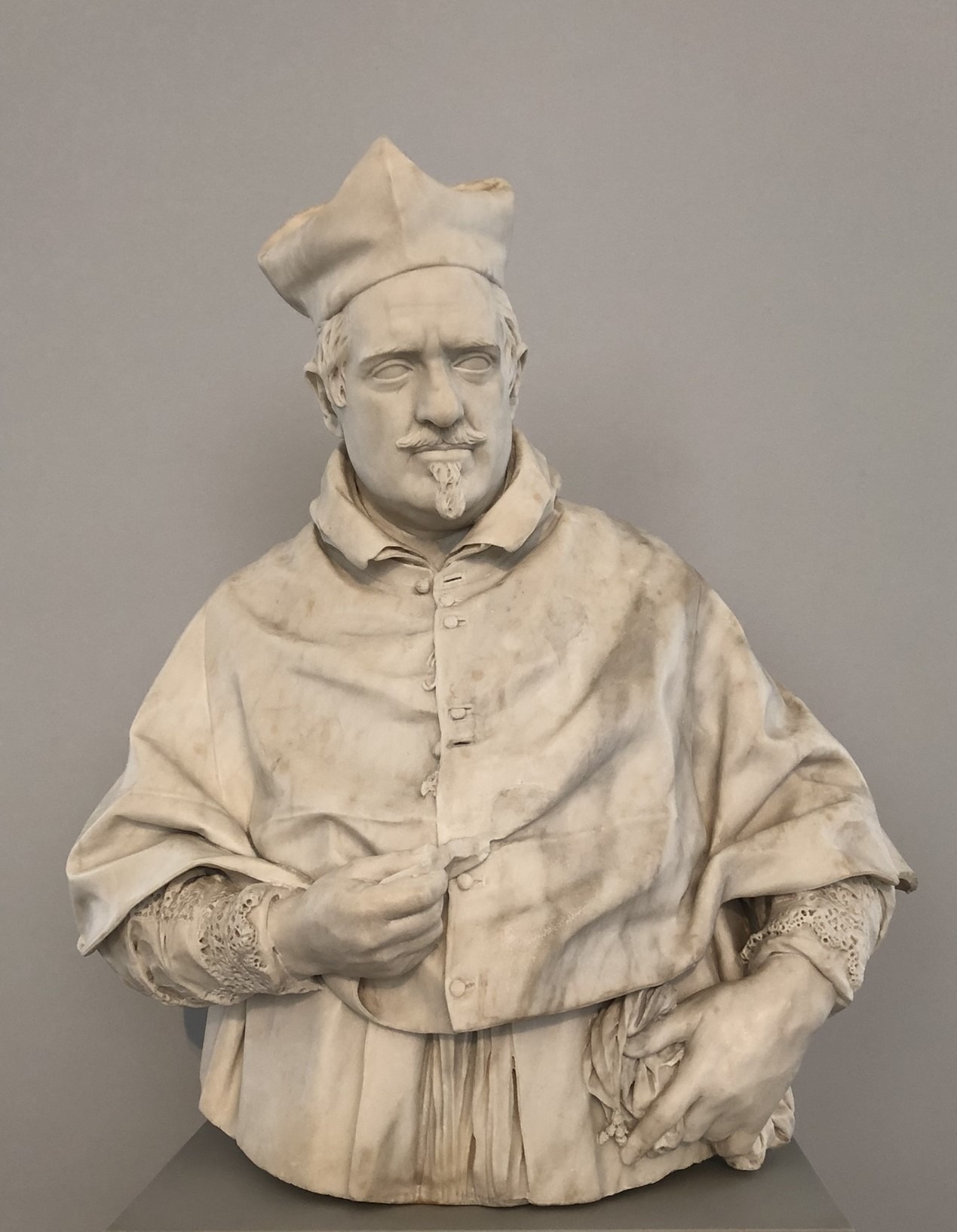 Kardinal Alessandro Damasceni Peretti di Montalto - barocke Marmorbüste vom Bildhauer Giuliano Finelli 