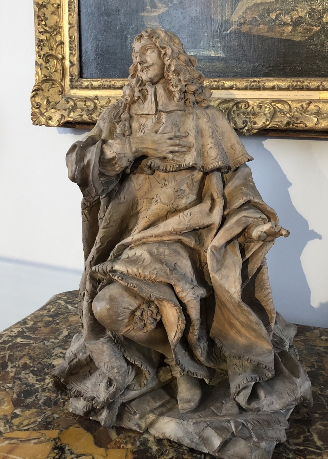 Louis Phélypeaux de La Vrillière - Terracotta-Skulptur von Domenico Guidi um 1686